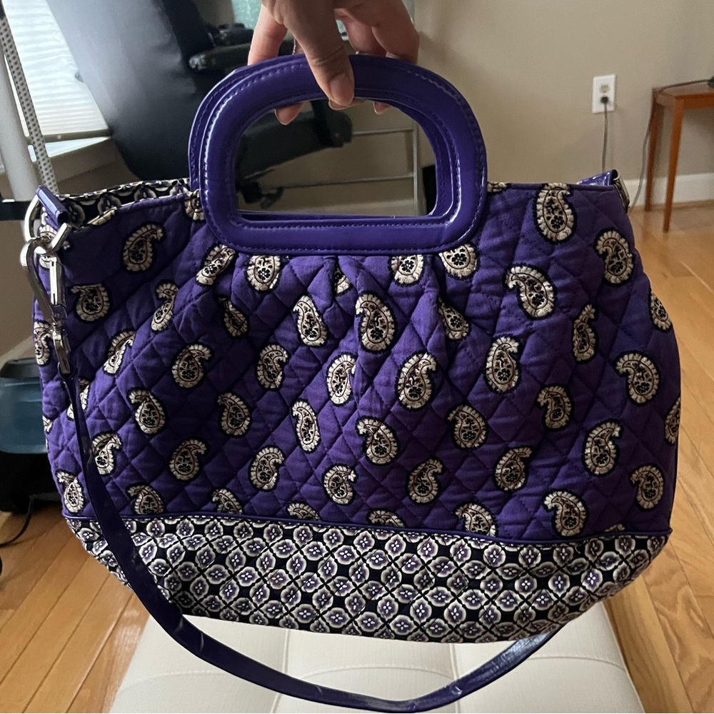 Vera Bradley Simply Violet Purple Paisley Charleston Tote bag